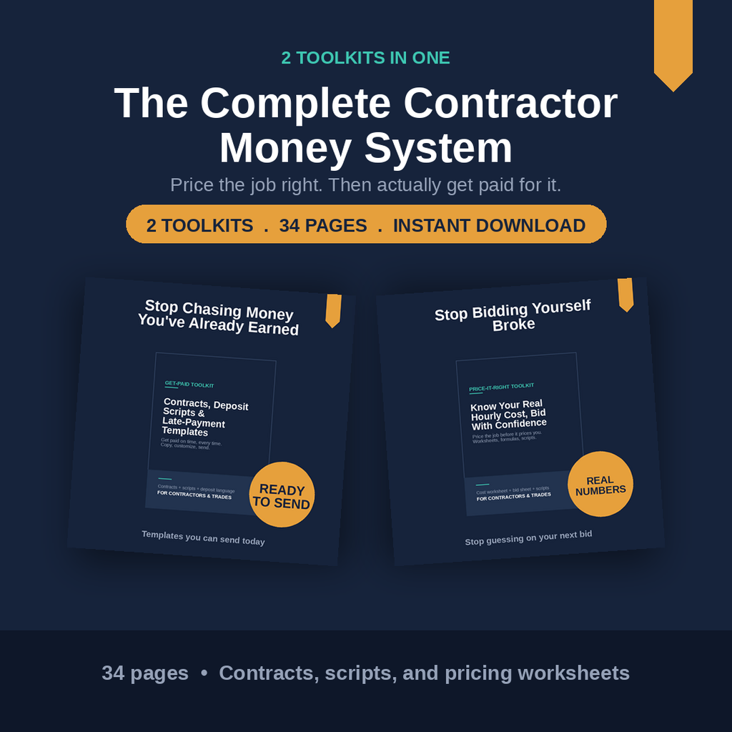 The Complete Contractor Money System: Get-Paid Toolkit + Price-It-Right Toolkit (2 PDF Bundle)