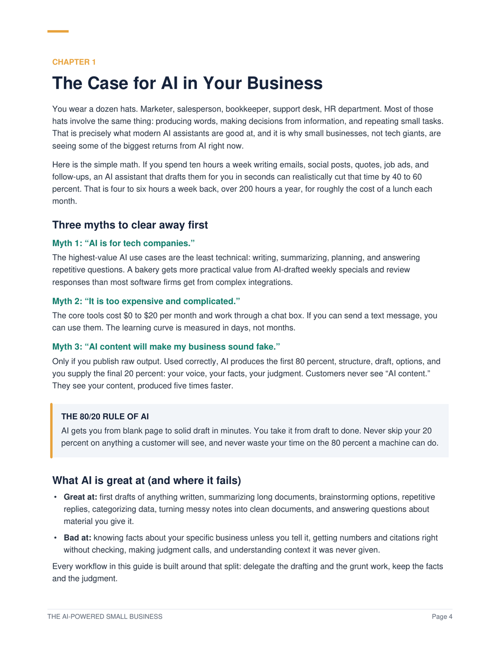 The AI-Powered Small Business - The Practical AI Playbook for Owners (PDF Guide)