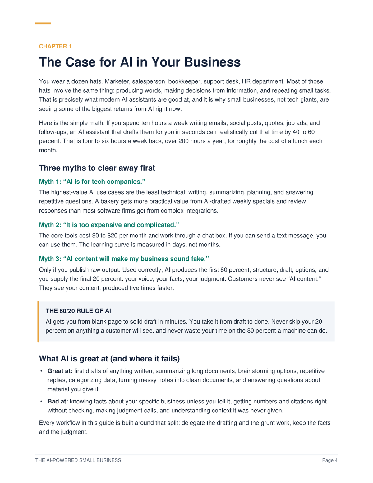 The AI-Powered Small Business - The Practical AI Playbook for Owners (PDF Guide)